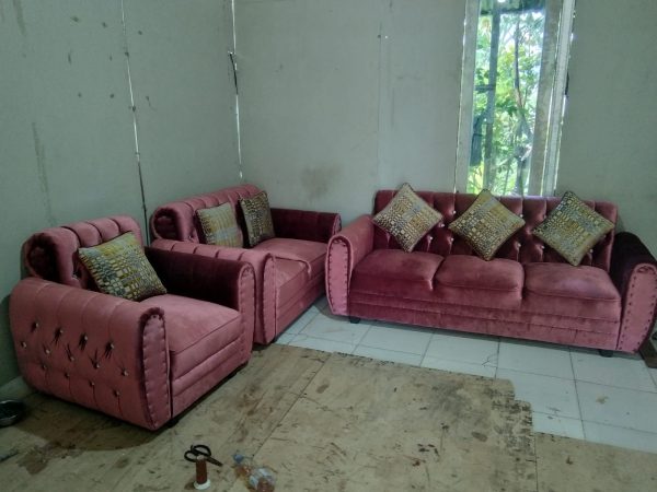 Sofa Set Glamour Rosewood